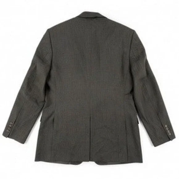 Joseph Feiss Mens 42L Blazer Jacket Charcoal Gray 100% Wool International Trio - Picture 3 of 16